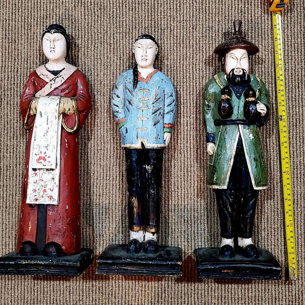 Set of 3 Large Handcrafted Figurines